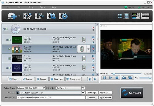 Tipard DVD to iPad 2 Converter for Mac截图