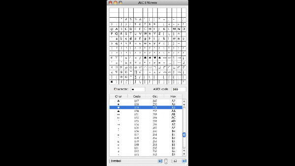ASCII Viewer For Mac截图