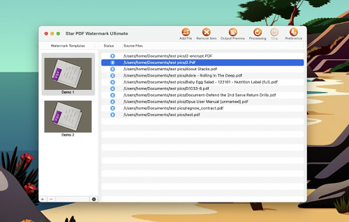 Star PDF Watermark For Mac截图