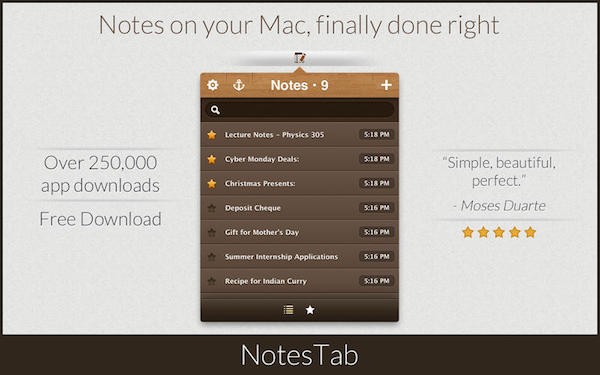 NotesTab Pro For Mac截图