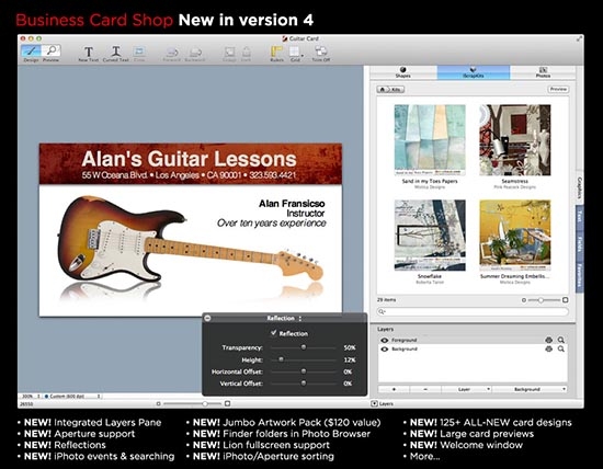 Business Card Shop For Mac截图