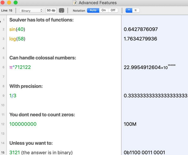 Soulver For Mac截图
