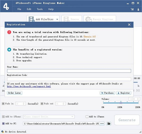 4videosoft iPhone 4S Ringtone Maker for Mac截图