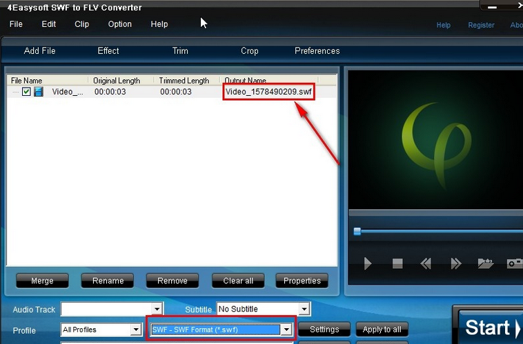 4Easysoft SWF to FLV Converter截图