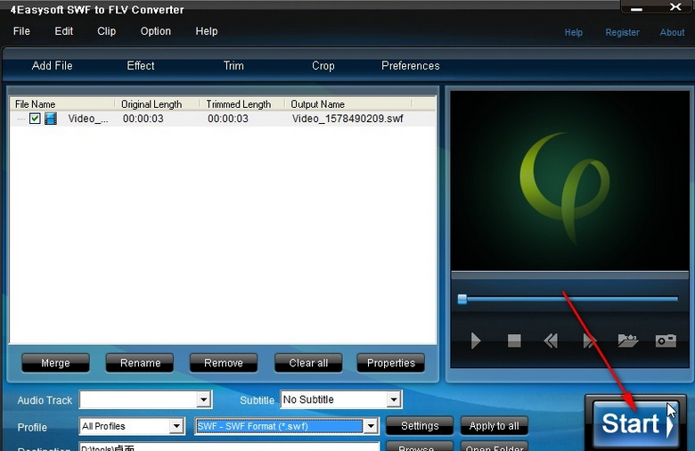 4Easysoft SWF to FLV Converter截图