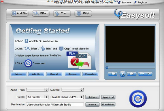 4Easysoft Mac FLV to 3GP Video Converter截图
