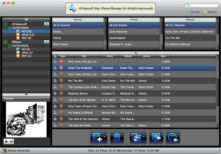 4Videosoft Mac iPhone Manager for ePub截图