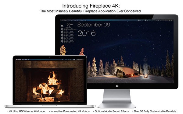 Fireplace 4K Mac截图