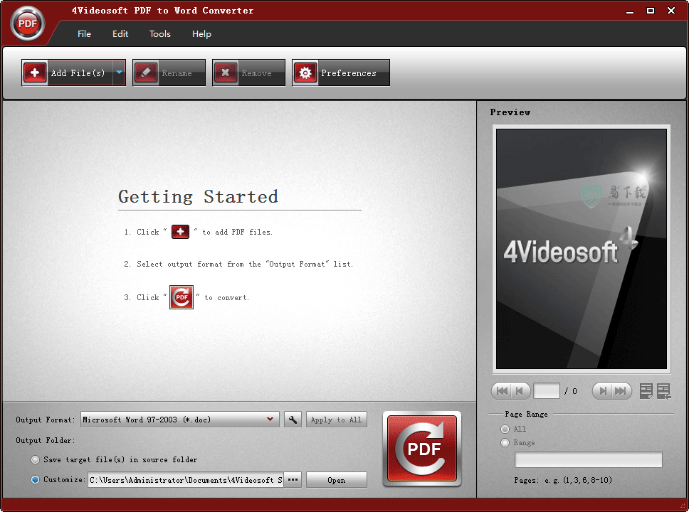 4Videosoft PDF to Word Converter for Mac截图