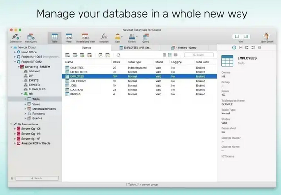 Navicat Essentials for Oracle For Mac截图