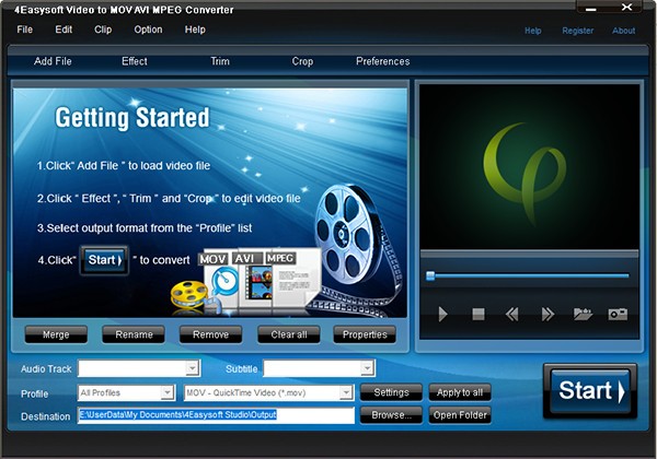 4Easysoft Mac Video to MOV AVI MPEG Converter截图