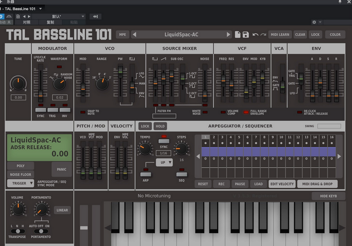 TAL-BassLine-101 for mac截图