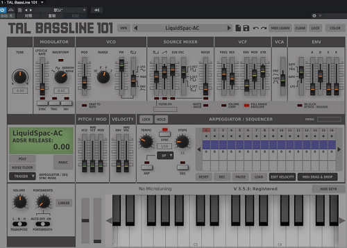 TAL-BassLine-101 for mac截图