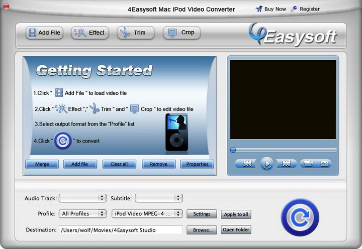 4Easysoft Mac iPod Video Converter截图