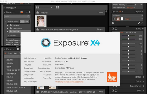 Alien Skin Exposure X4 胶片滤镜模拟软件MAC截图