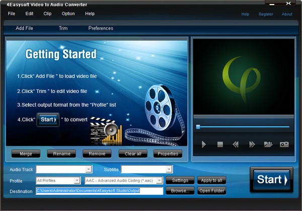 4Easysoft Mac Video to Audio Converter截图