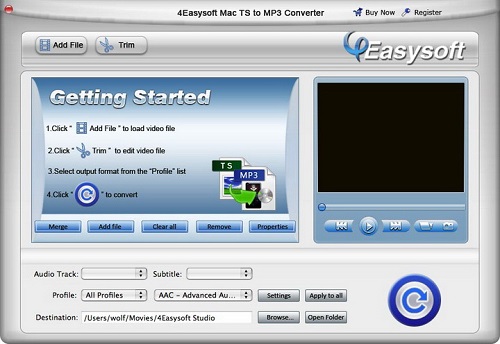 4Easysoft Mac TS to MP3 Converter截图