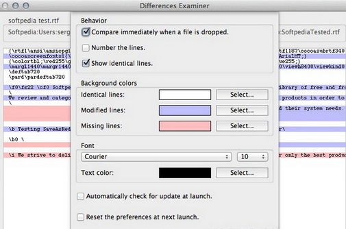 Differences Examiner For Mac截图