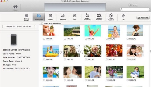321苹果iphone手机数据恢复软件(Mac版)截图