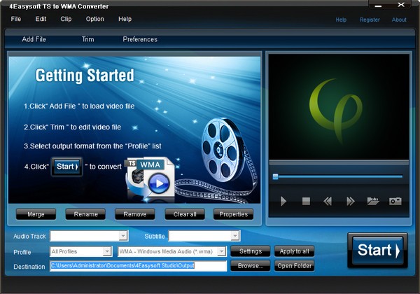 4Easysoft Mac TS to WMA Converter截图