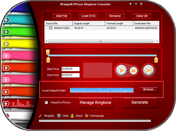 4Easysoft iPhone 4G Ringtone Creator for Mac截图