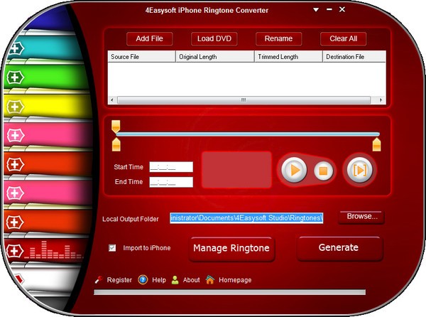 4Easysoft iPhone 4G Ringtone Creator for Mac截图