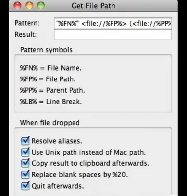 Get File Path For Mac截图