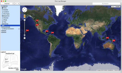Dive Log Manager For Mac截图