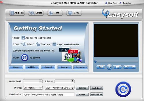 4Easysoft Mac MPG to ASF Converter截图