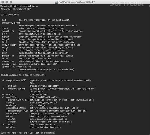 Mercurial For Mac osx 10.6截图