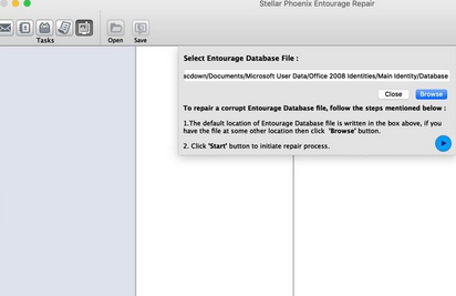 Stellar Phoenix Entourage Repair截图