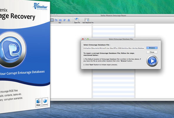 Stellar Phoenix Entourage Repair截图