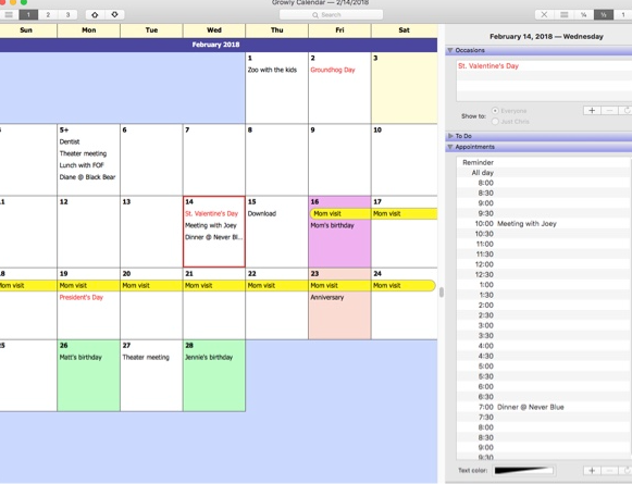 Growly Calendar For Mac截图