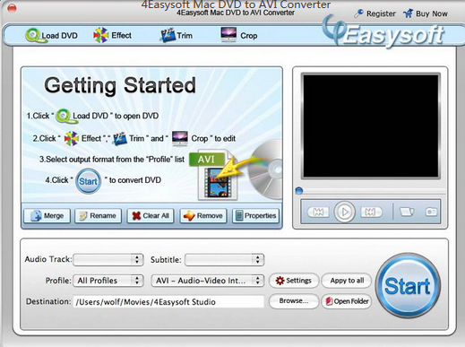 4Easysoft Mac DVD to AVI Converter截图