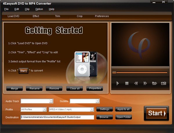 4Easysoft Mac DVD to MP4 Converter截图