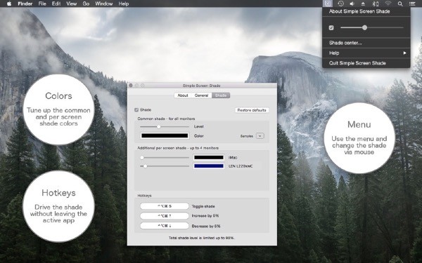 Simple Screen Shade Mac截图