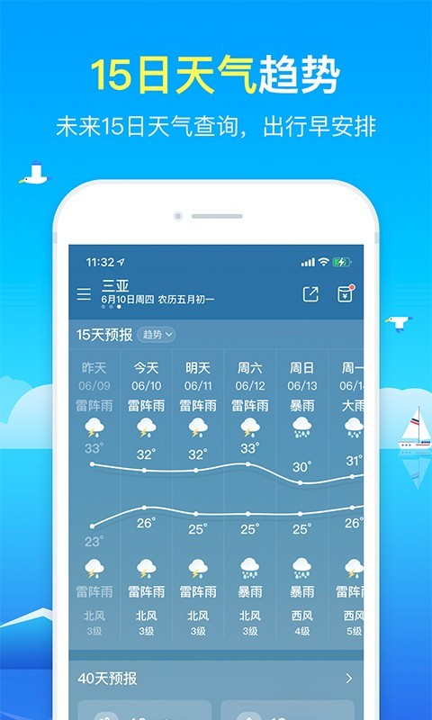 精准天气预报截图