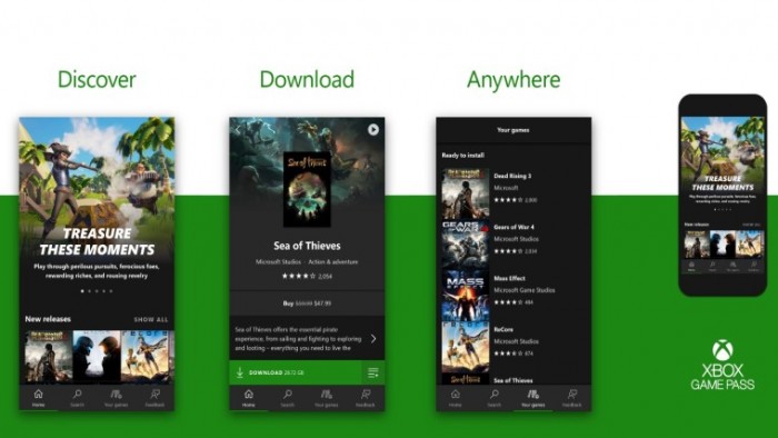 Xbox Game Pass服务订阅者专用手机APP发布截图