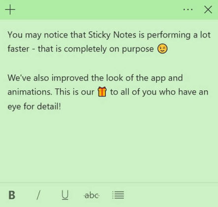 微软Sticky Notes获更新：启用全新主界面截图