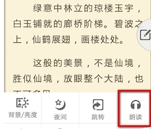 在91熊猫看书APP中使用朗读功能的具体介绍截图