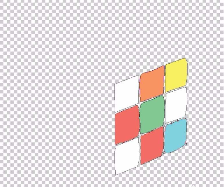 ps制作立体魔方模型的操作流程截图