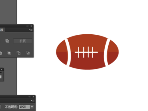 Ai制作橄榄球图片的操作流程截图