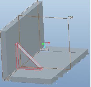 ProE使用轮廓筋制作零件模型的操作过程截图