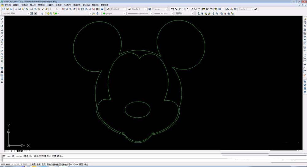 CAD制作米老鼠的详细操作过程截图