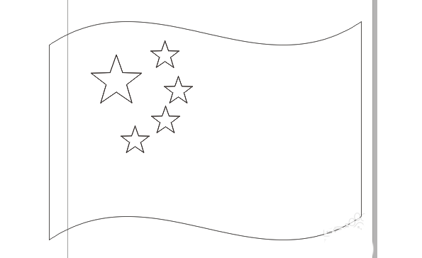 国旗的五角星怎么画图片