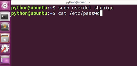 Ubuntu删掉账户的操作流程截图