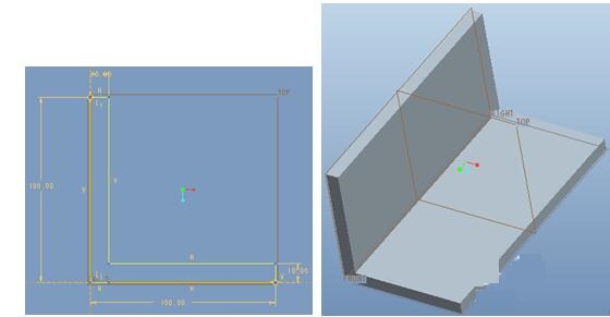 ProE使用轮廓筋制作零件模型的操作过程截图
