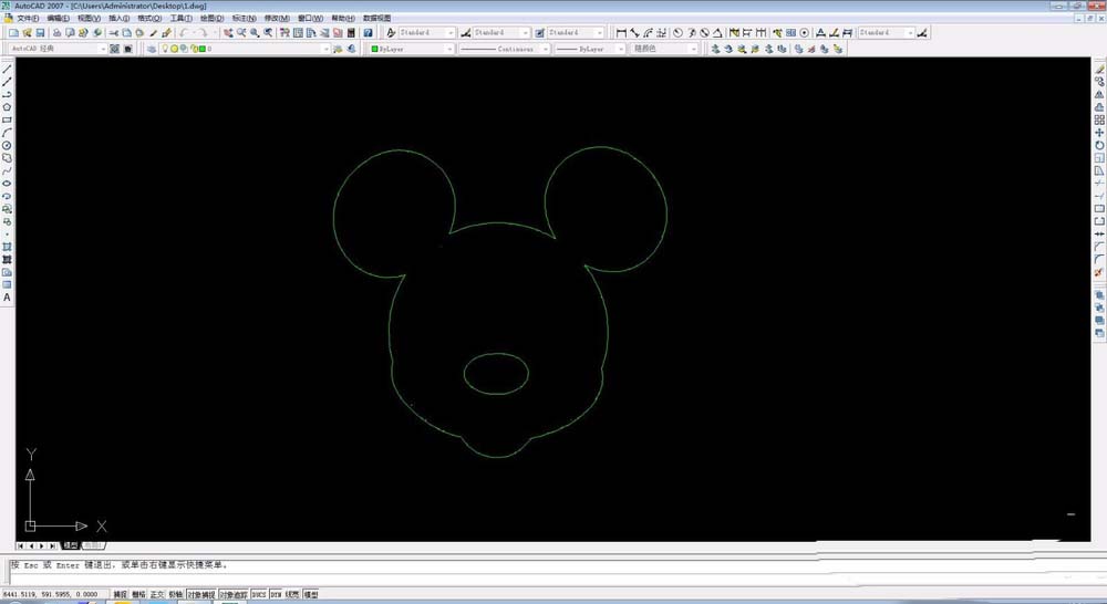 CAD制作米老鼠的详细操作过程截图