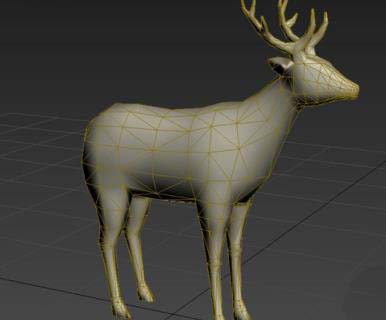 3dMax打造网格麋鹿模型的具体操作截图
