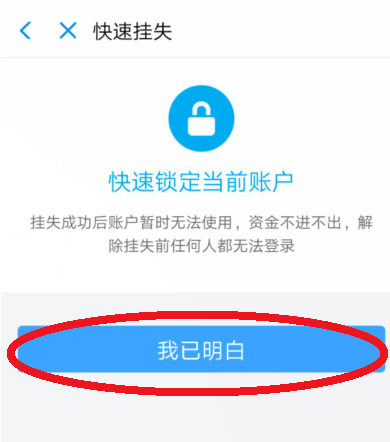 支付宝冻结财产的详细操作截图